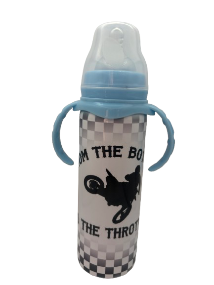 From The Bottle To The Throttle Stainless Steel Baby Bottle