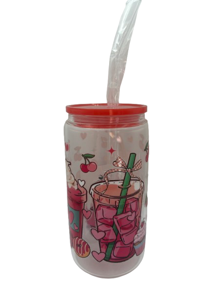 Pink Drink Glass Libbey