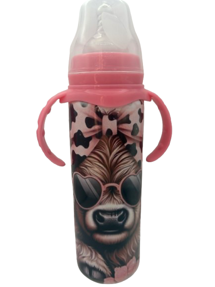 Highland Cow Stainless Steel Baby Bottle