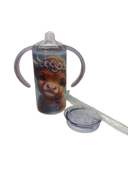 Highland Cow Children’s Stainless Steel Sippy Cup