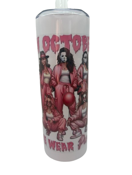 In October We Wear Pink Stainless Steel Tumbler